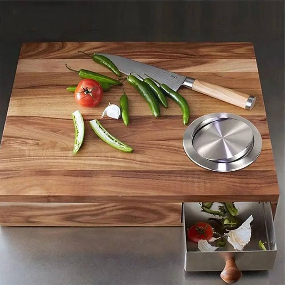 

Steel Flap Lid Trash Bin Cover Flush Recessed Balance Swing Can Counter Garbage Toilet Flap Lid Swing Lid Kitchen Top S1K4