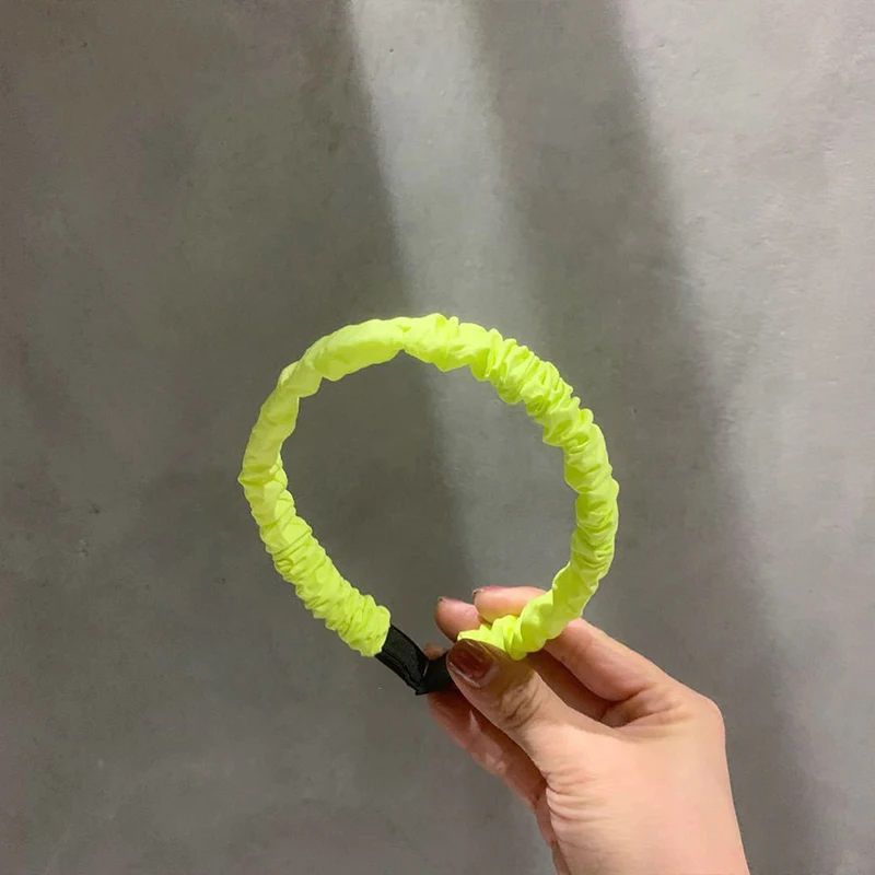 Модные тканевые резинки для волос ярких цветов женские простая лента