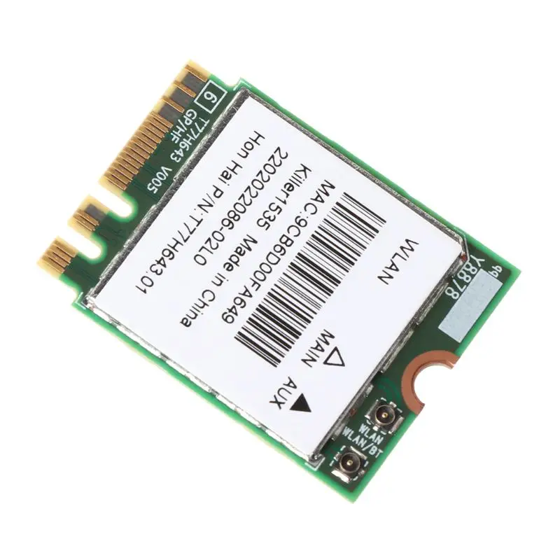 

Killer 1535 1525 QCNFA364A AC M.2 WIFI Card Adapter for MSI GT72/GS60 for Dell