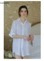 women shirt sexy sheer loose long tops and chiffon blouses boyfriend style nightwear lady summer clothes plus size 5xl