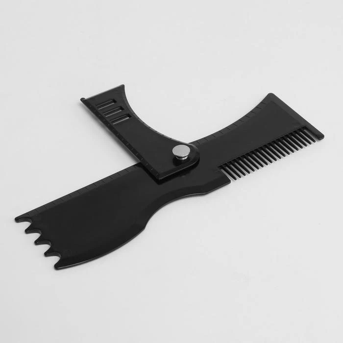 Многофункциональный трафарет для бритья бороды и усов с регулируемым углом (360