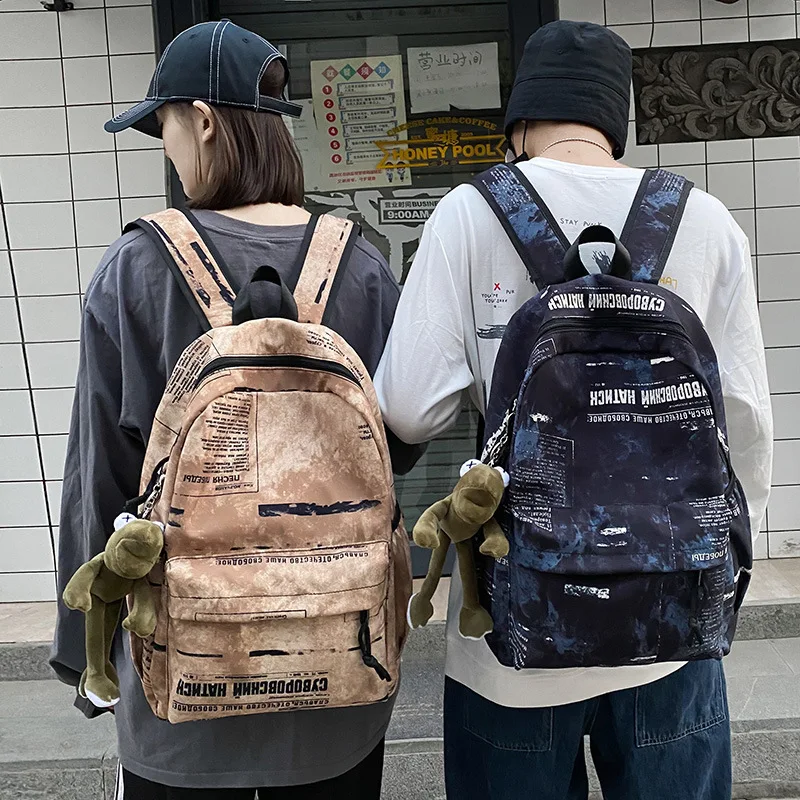 "Модный камуфляжный рюкзак для женщин и мужчин, хлопковые дорожные сумки для ноутбука для отдыха, школьные ранцы для девочек-подростков"