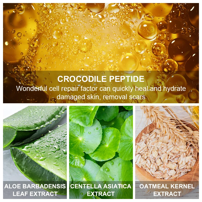 Яркий гламурный Тоник для лица крокодила восстанавливающий шрам сыворотка