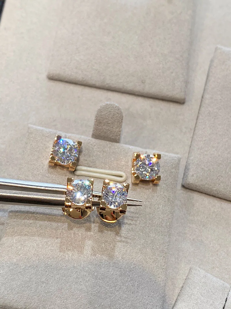 925 стерлингового серебра романтические Кристальные квадратный алмаз серьги 3A
