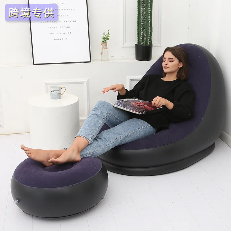 Надувной диван из ПВХ кресло для отдыха с подставкой ног помещения улицы