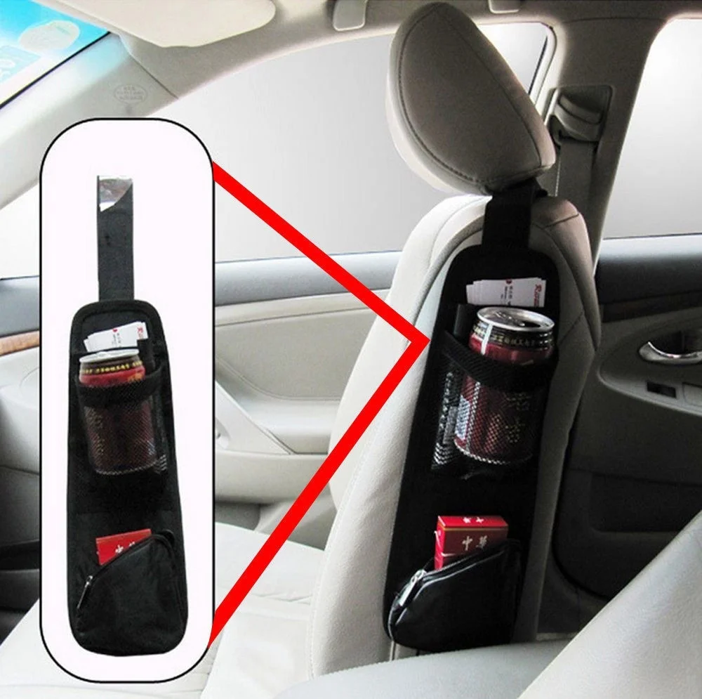 

Auto Car Seat Bag SIDE Hanging Bag Storage Mesh Pocket Organizer Holder Comely