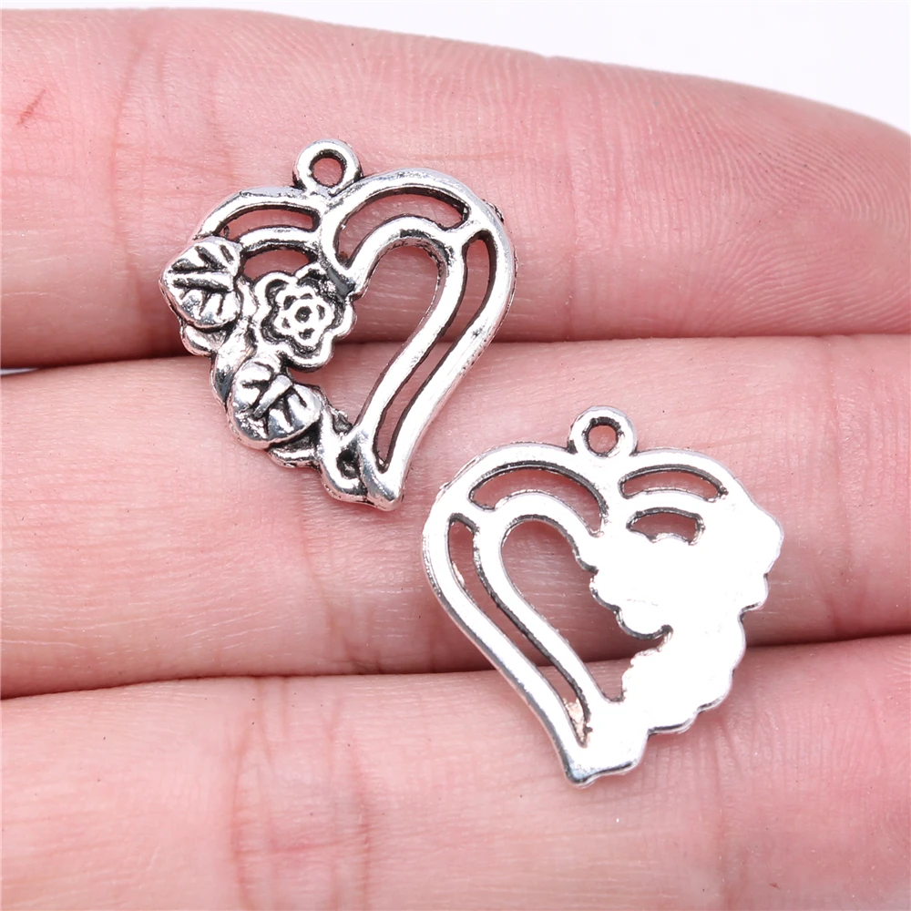 

Sejuani DIY CHARM 10pcs 21x20mm Heart Flower Charms
