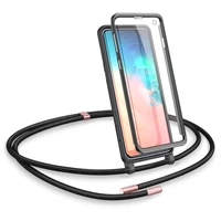 phone case with lanyard necklace for samsung galaxy s9 s10 cover rope crossbody with long neck strapr soft tpu case for s9 coque