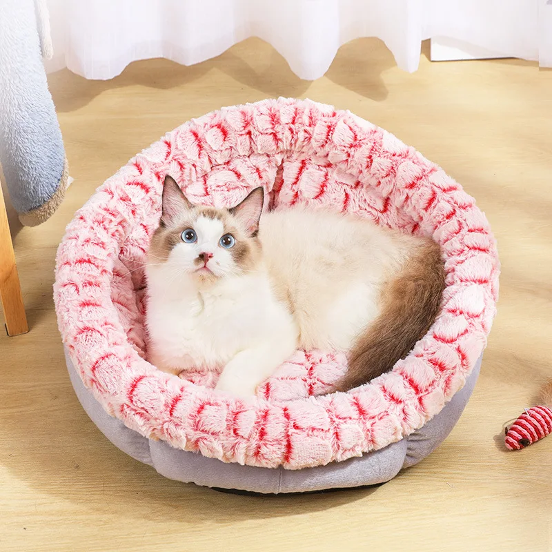 

Four Seasons Universal Pet Bed Keep Winter Warm Closed Cat Mat Soft Comfortableadjustable Dog Nest Accessories Supplies Items