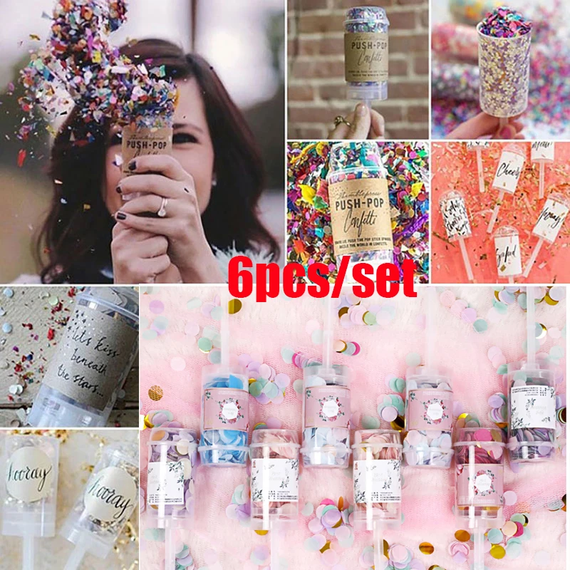 6 шт./компл. металлическое конфетти розовое золото вечерние встроенный в