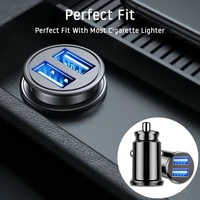 1pc dual usb car charger cigarette lighter socket adapter car lighter slot for iphone samsung automotive electronics accessories