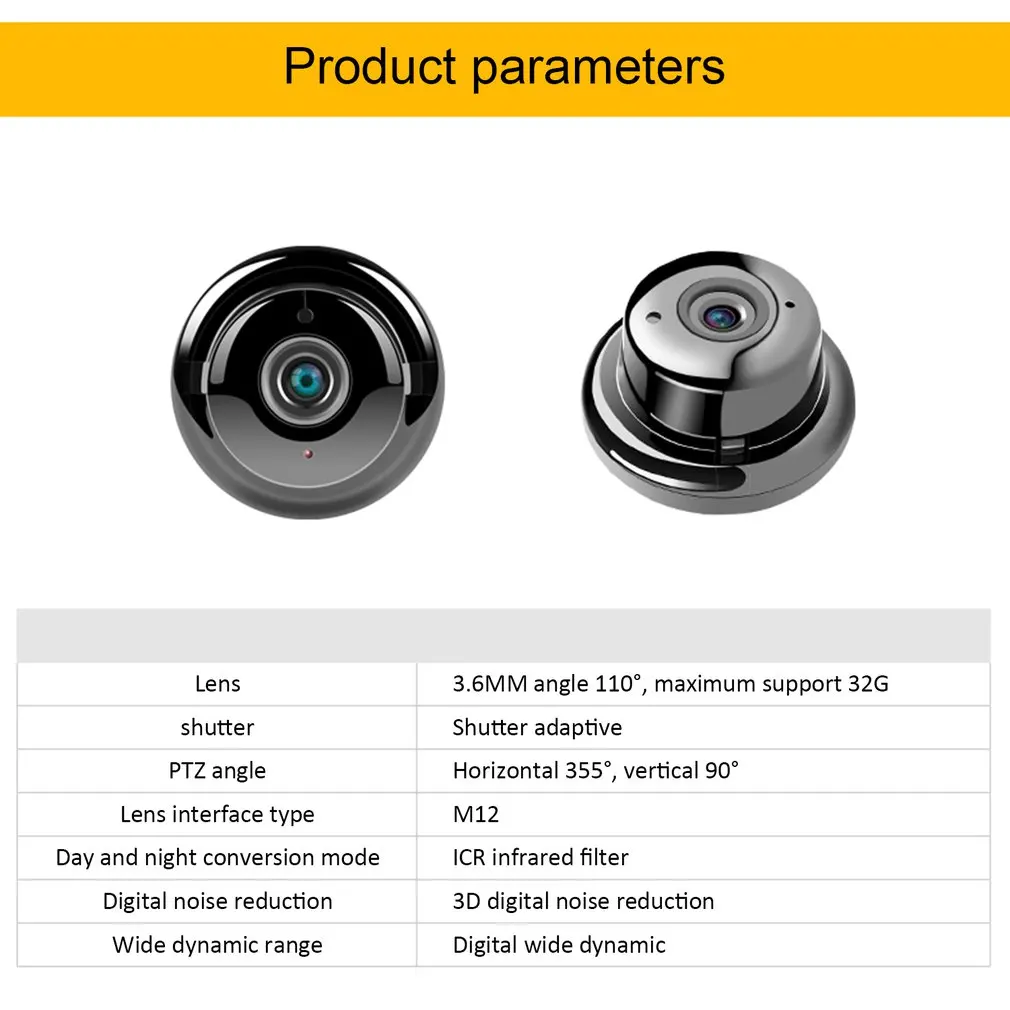 V380 Беспроводная мини wifi IP камера HD 1080P умный дом камера безопасности ночное видение Сеть Hd умная беспроводная камера