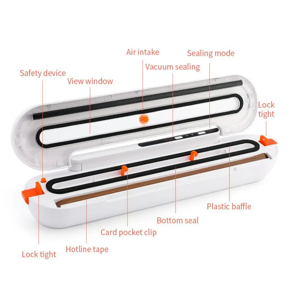 

Electric Vacuum Sealing Machine Automatic Food Vacuum Belt Food Preservation Bag Household Packaging Machine