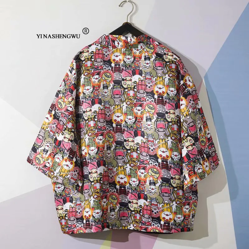 as picture Yukata Женские кимоно кардиган для мужчин традиционное японское кимоно унисекс Harajuku пляжная свободная тонкая рубашка Азиатский японский костюм для косплея - Цвет: as picture