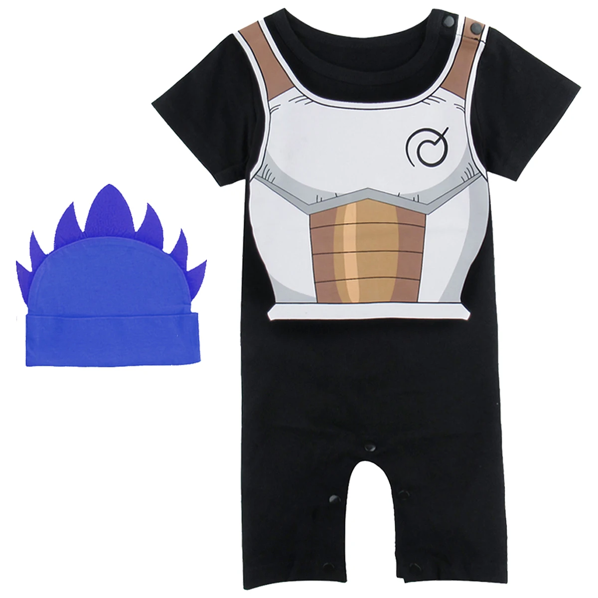 Vegeta2-Blue Hat Комбинезон Детский для мальчиков с драконом и мячом, костюм на Хэллоуин, детский костюм Вегета, комбинезон для малышей - Цвет: Vegeta2-Blue Hat