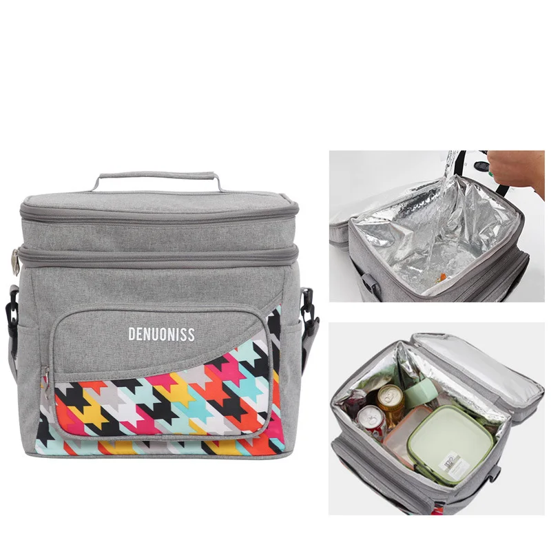 Фирменная изолированная сумка-тоут DENUONISS модные разноцветные сумки-холодильники