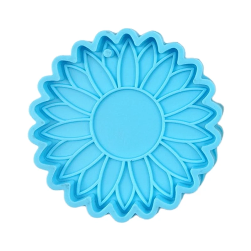 

Sun Flower Keychain Epoxy Resin Mold Key Ring Pendant Earrings Silicone Mould DIY Crafts Jewelry Necklace Casting Tools