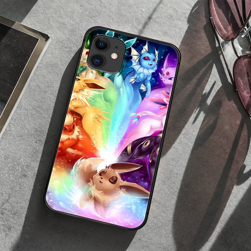 

Cute Pokemons Phone Case Cover Hull For iphone 5 5s se 2020 6 6s 7 8 12 mini plus X XS XR 11 PRO MAX black Coque Soft Hoesjes