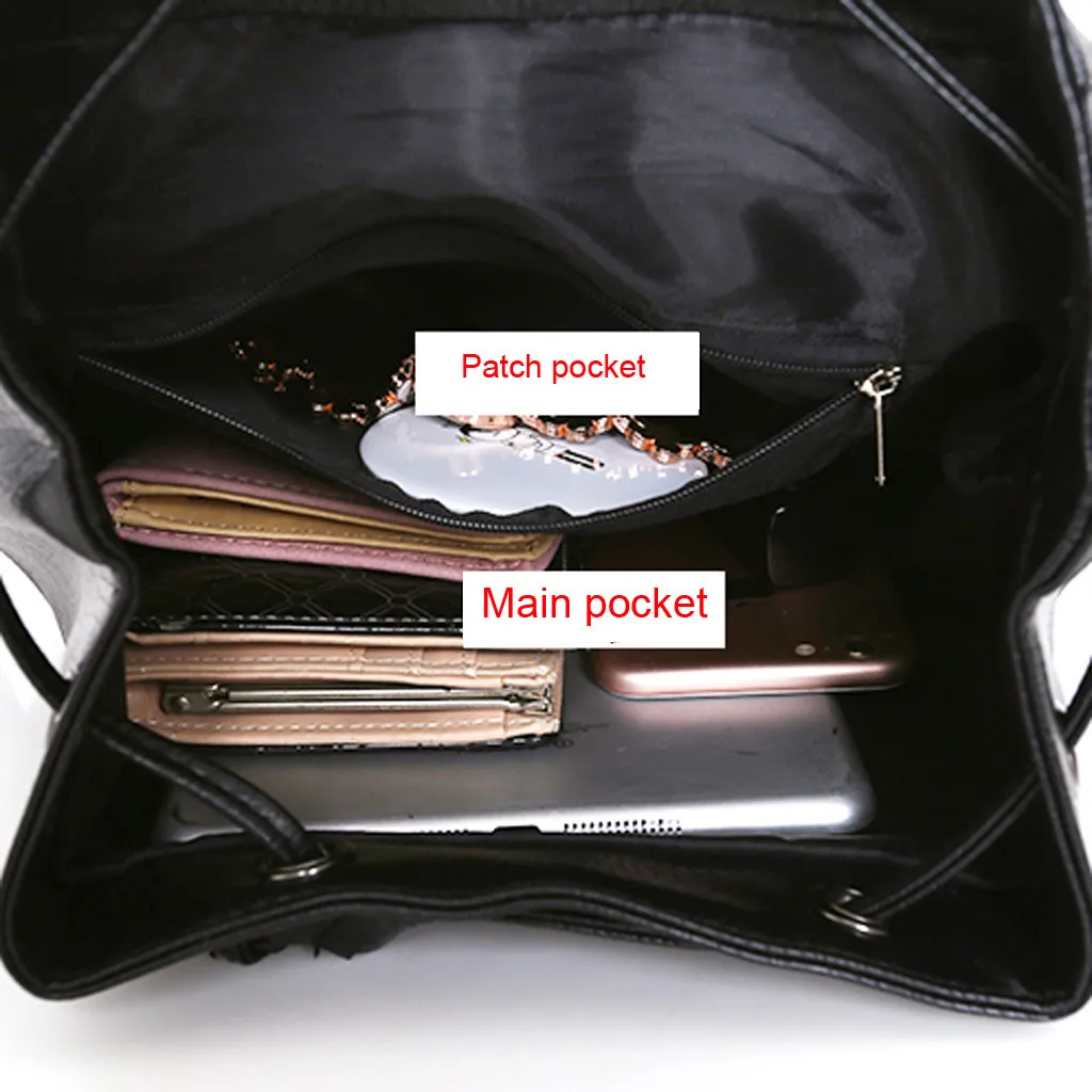 

Transer leather Backpack women anti-theft travel Backpacks 3pcs/set Backpacks Shoulder School Bags Girl Purse Mochilas Mujer #4z