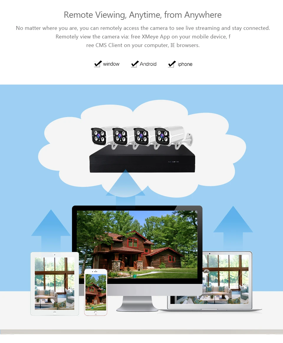 1080P 8CH HD AHD DVR система Комплект 2000TVL 2MP ИК камера для наружного использования с защитой от атмосферных воздействий CCTV комплекты для домашней безопасности 1 ТБ 2 ТБ HDD опционально