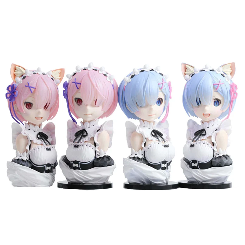 

22cm Anime Life in the world starting from zero Figure Movable Rem Ram bust PVC Action Figure Collectible model toys kid gift