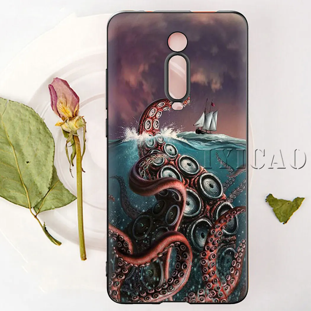 IYICAO Tentacles of sea octopus Soft Silicone Case for Redmi Note 7 8 6 5 Pro 5A Prime 7A K20 Go Cover | Мобильные телефоны и