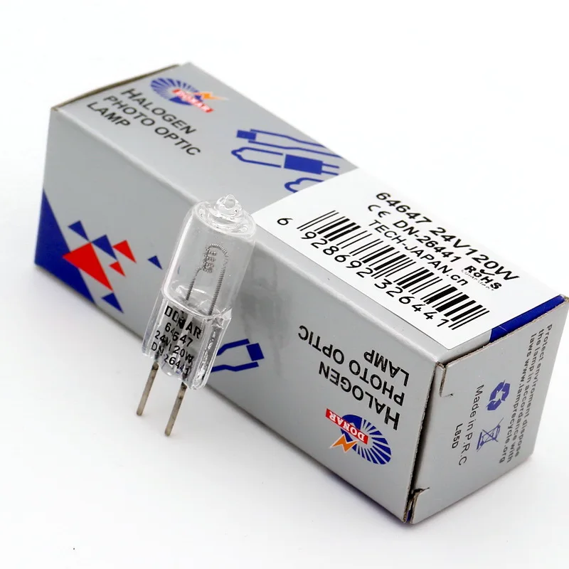 64647 24V120W галогенные лампы hlx, Martin операционная комната бестеневая лампа медицинский галогенный вольфрамовый вертикальный провод G6.3