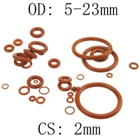200pieces 2mm thickness silicon rubber o ring sealing 5 23mm od red heat resistance o ring seals gaskets