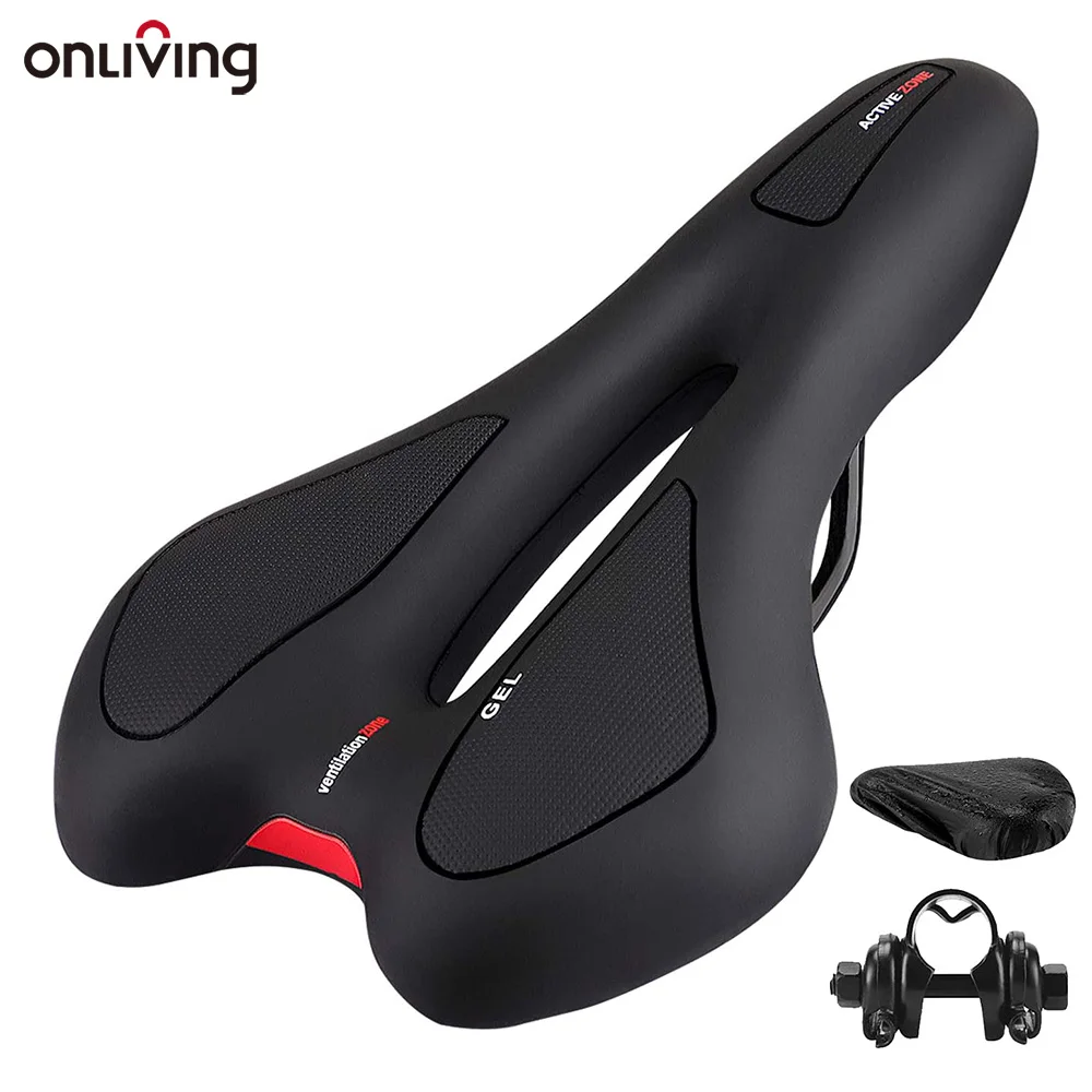 

ONLIVING Bicycle Saddle Gel Extra Soft Anti-Shock Hollow Cycle Saddle Road Mountain Bike Seat Cycling Bicycle Accessories