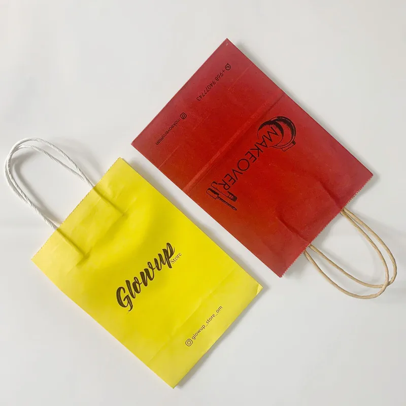 100 шт. бумажные пакеты с логотипом под заказ | Дом и сад