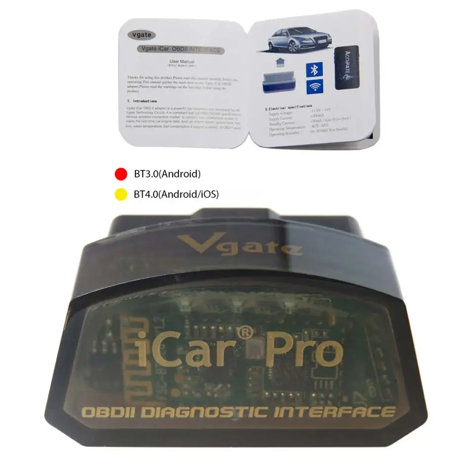 Оригинальный Автомобильный диагностический сканер Vgate iCar2 elm327 Bluetooth OBD 2
