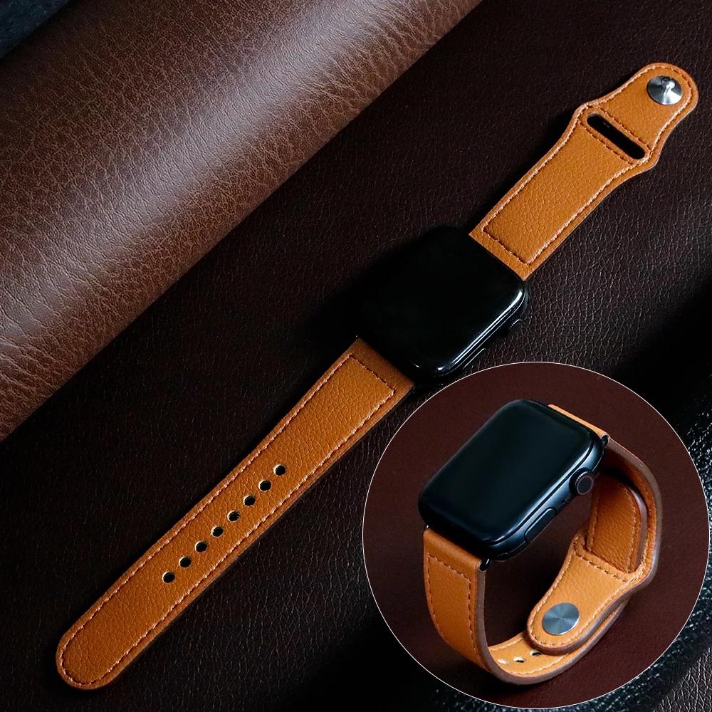 Кожаный ремешок для apple watch 5 4 ремешок 44 мм 40 мм iwatch ремешок 42 мм correa apple watch 38 мм pulseira браслет ремень ремешок для часов 4 3