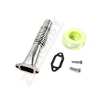 Металлическая гофрированная трубка DLE35RA, 1 комплект, Гибкая Выхлопная трубка с прокладкой для двигателя DLE 35CC, детали модели RC самолета