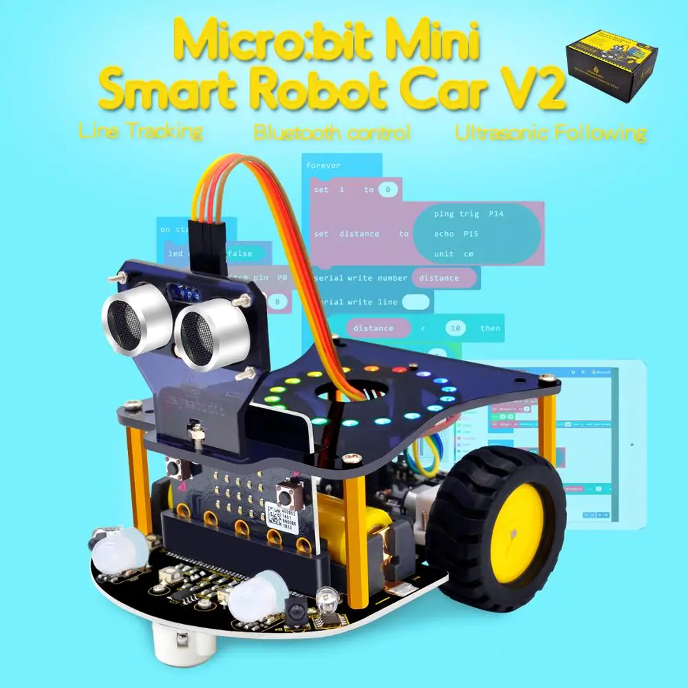 2019New! Keyestudio Mini Smart Robot Car V2.0 для Micro:bit (без Main Board)|Технологии| |