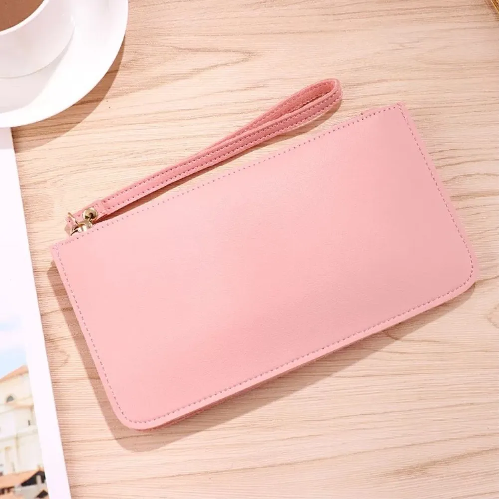 Женский кожаный кошелек клатч на молнии Длинный сумка сумочка держатель для карт