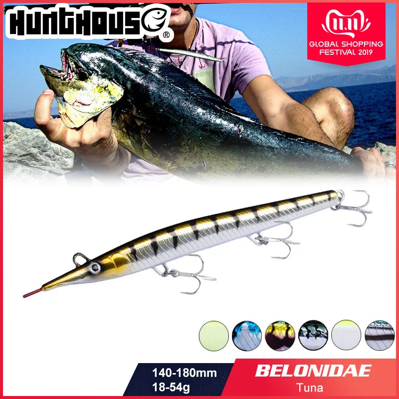 Hunthouse игла для рыбной ловли, приманка для длинного литья, карандаш stylo stickbait, Тонущая 140 мм/180 мм, прыгающая рыба, сфираена, pesca