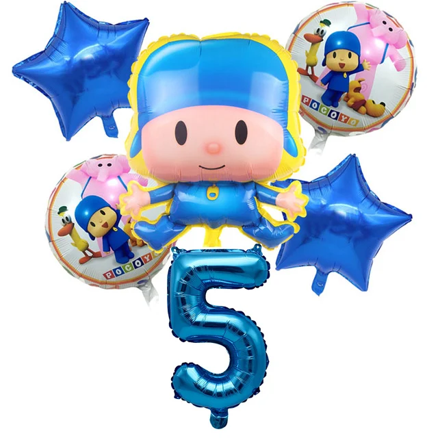 combination5-6pcs Вечерние принадлежности POCOYO детская тематическая вечеринка на день рождения украшения новорожденного ребенка душ продукты украшения одноразовые чашки - Цвет: combination5-6pcs