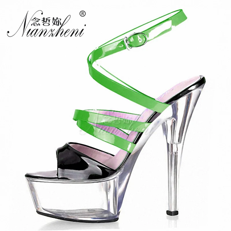 Туфли женские на высоком каблуке 15 см пикантные Водонепроницаемые босоножки
