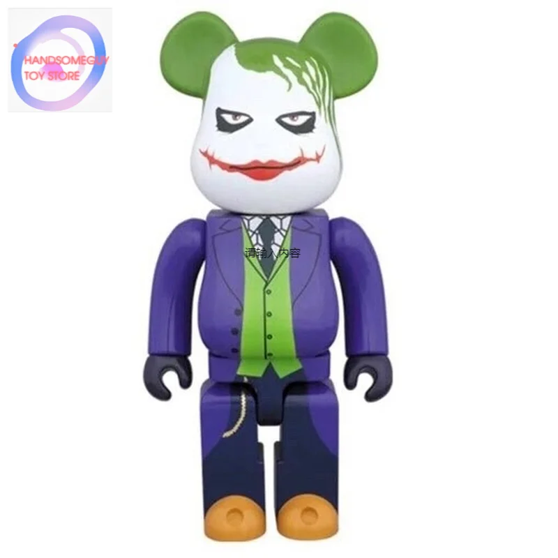 Горячая 400% 28 см Bearbricks клоуна фигурки Мультяшные блоки и изображением медведя