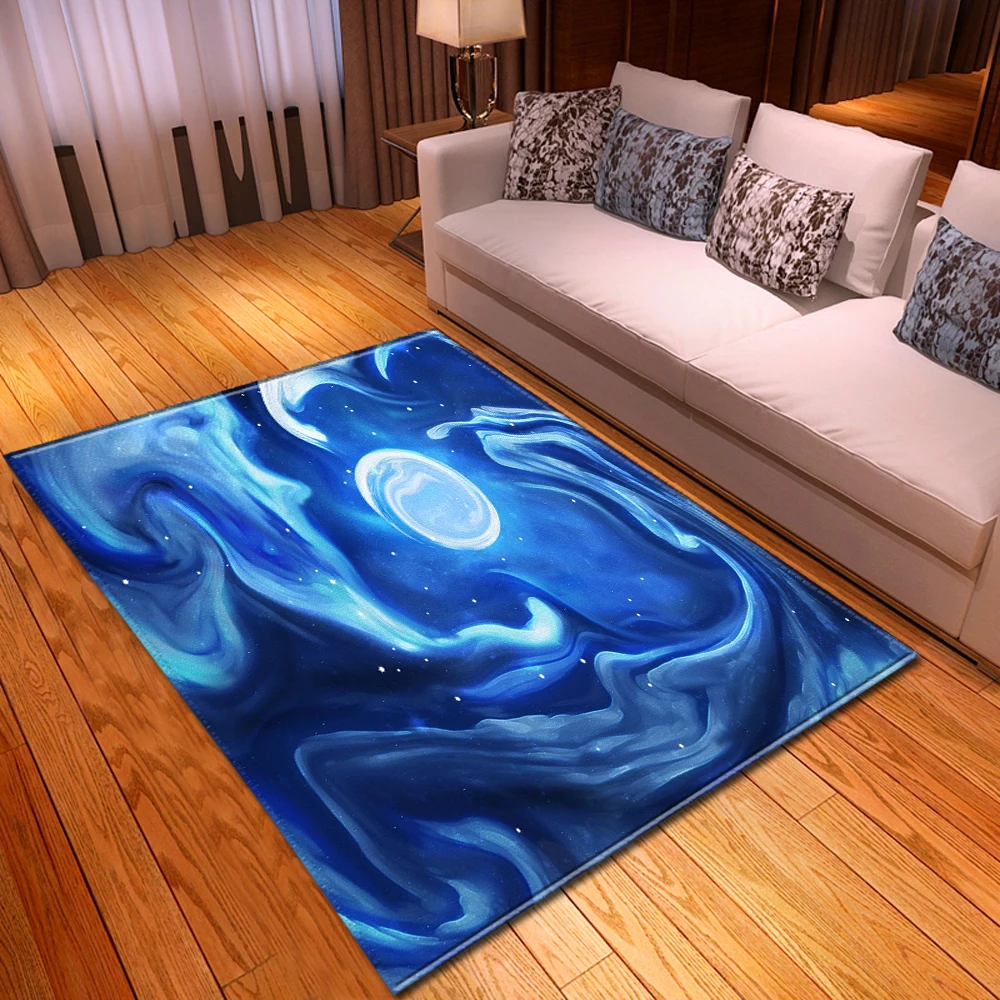 Абстрактные вращающиеся Цветные коврики с Луной спальни кровати столовой