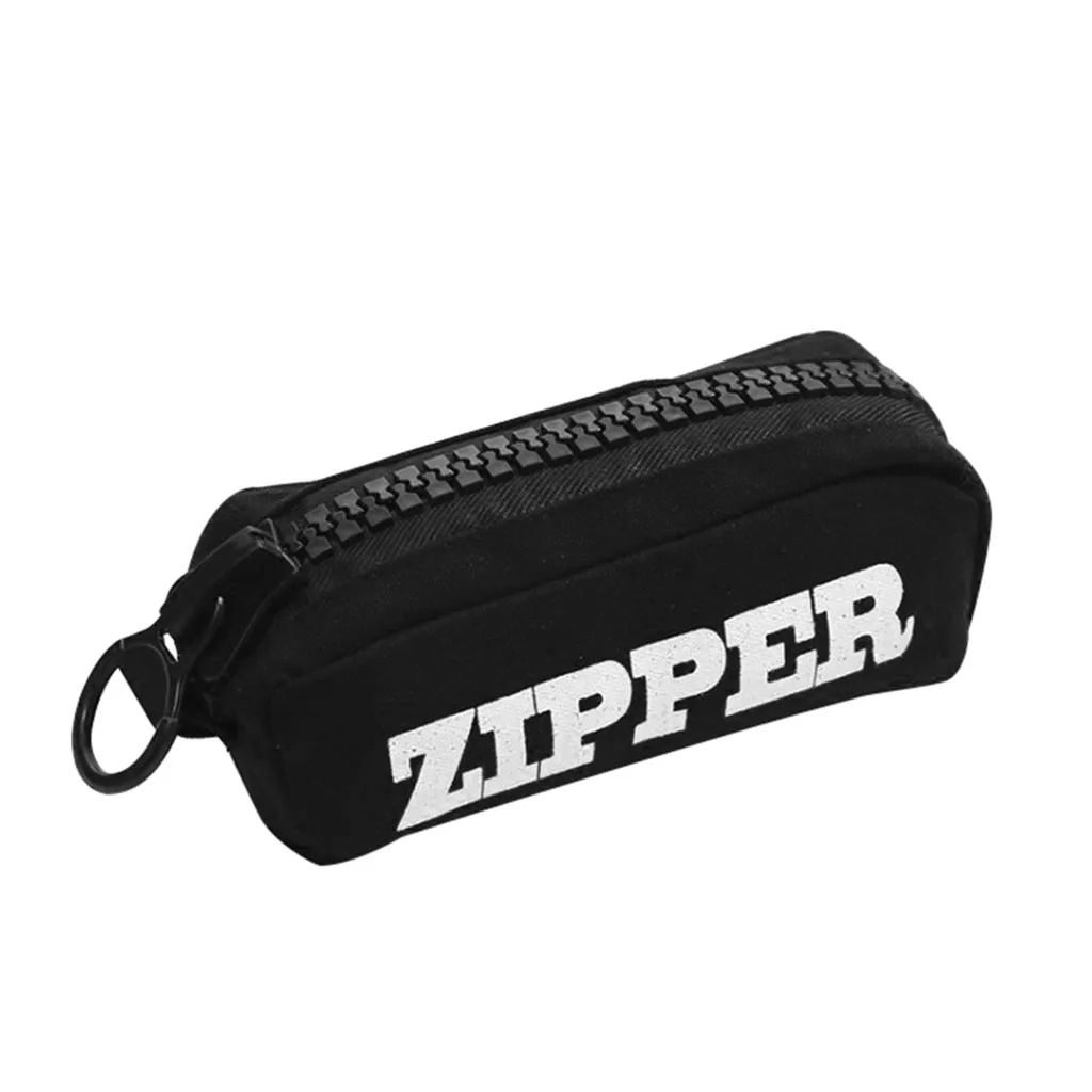 Zipper Pen Bag Large Capacity Simple Canvas Pencil Case Pencil Case Pencil Bag Storage Plumier Scolaire Rangement