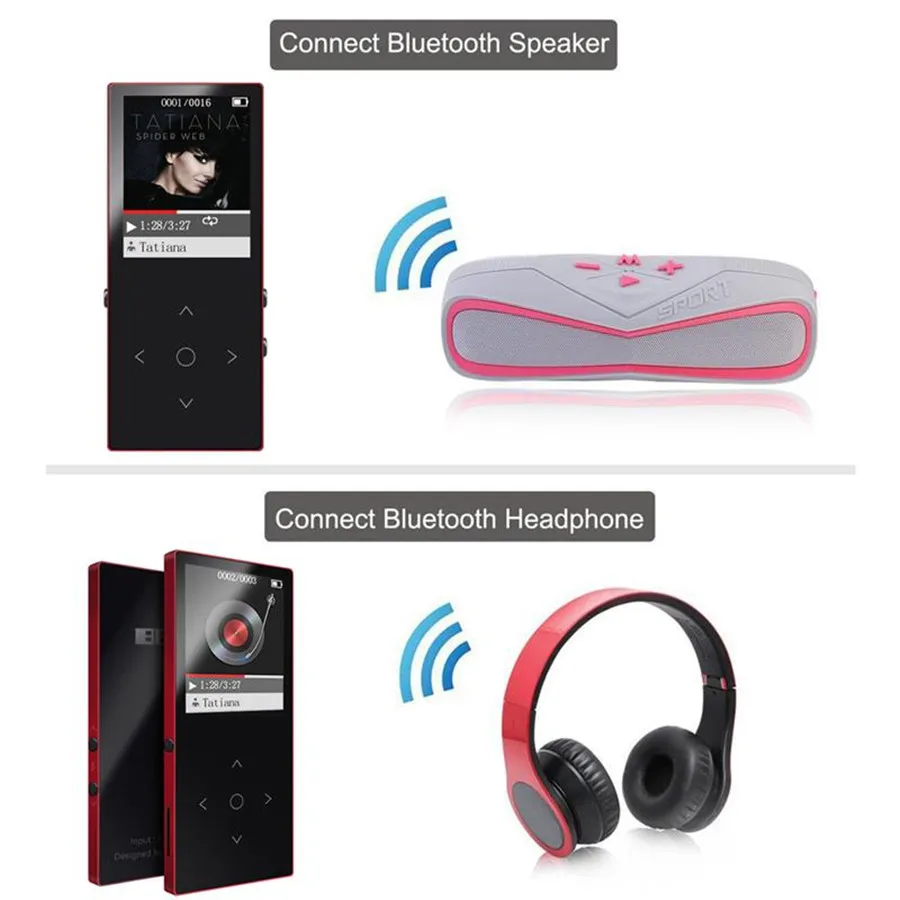 MP3 плеер с поддержкой Bluetooth FM радио 8 Гб|mp3 player|hifi mp3 playermusic player |