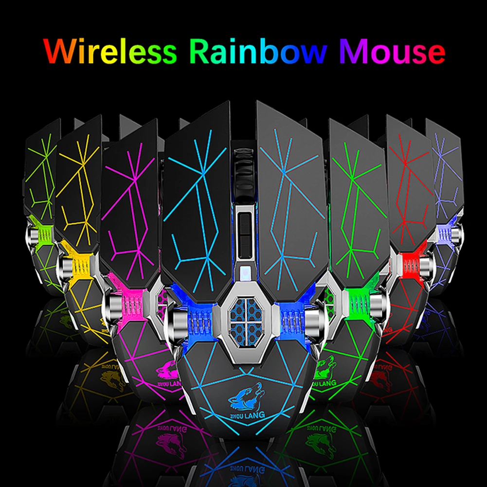 X13 2.4G Wireless Gaming Mouse 6 Button 2400DPI USB Rechargeable Mute Backlight Mice Optical for Gamer Computer PC | Компьютеры и офис