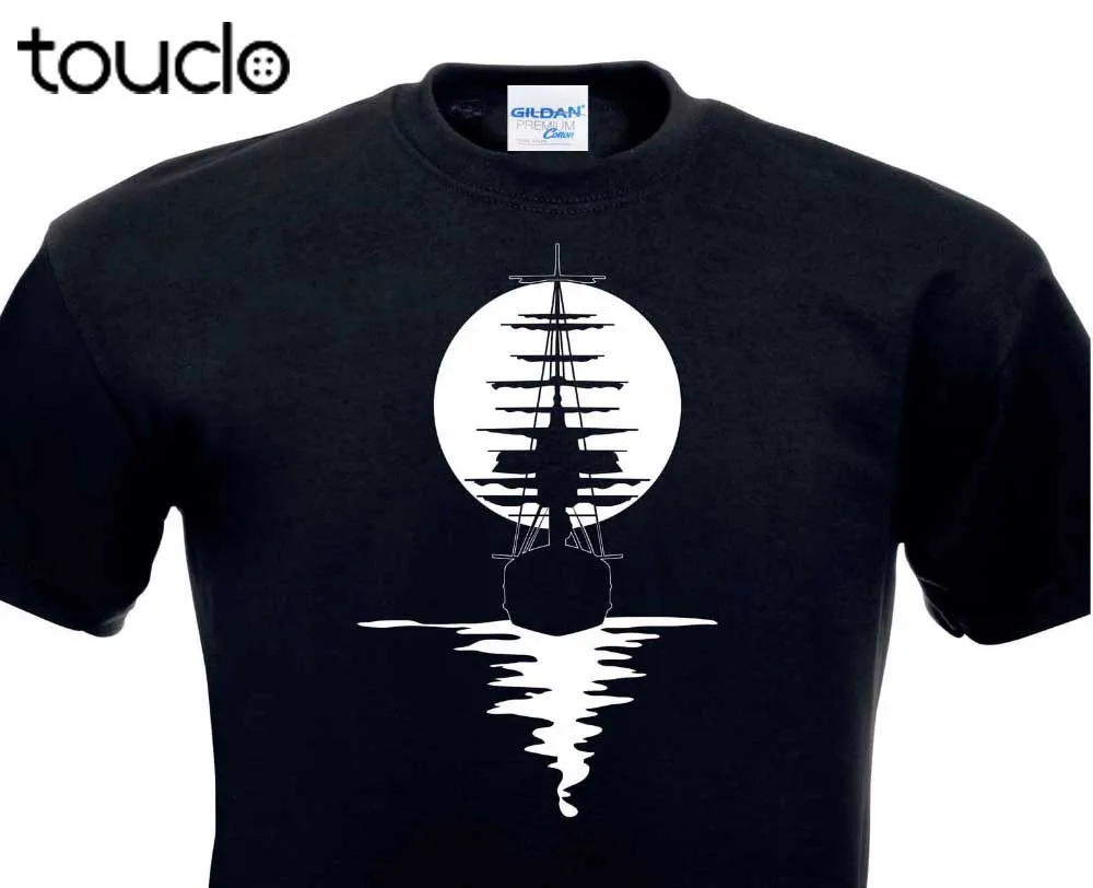 Летняя футболка из 100% хлопка, дизайнерская футболка Segelschiff Pirat Piratenschiff Segeln Mondschein Meer Schiff, футболки