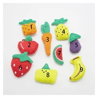 10pcslot sweet fruit and vegetables padded applique crafts for children headwear hair clip accessorie and garment
