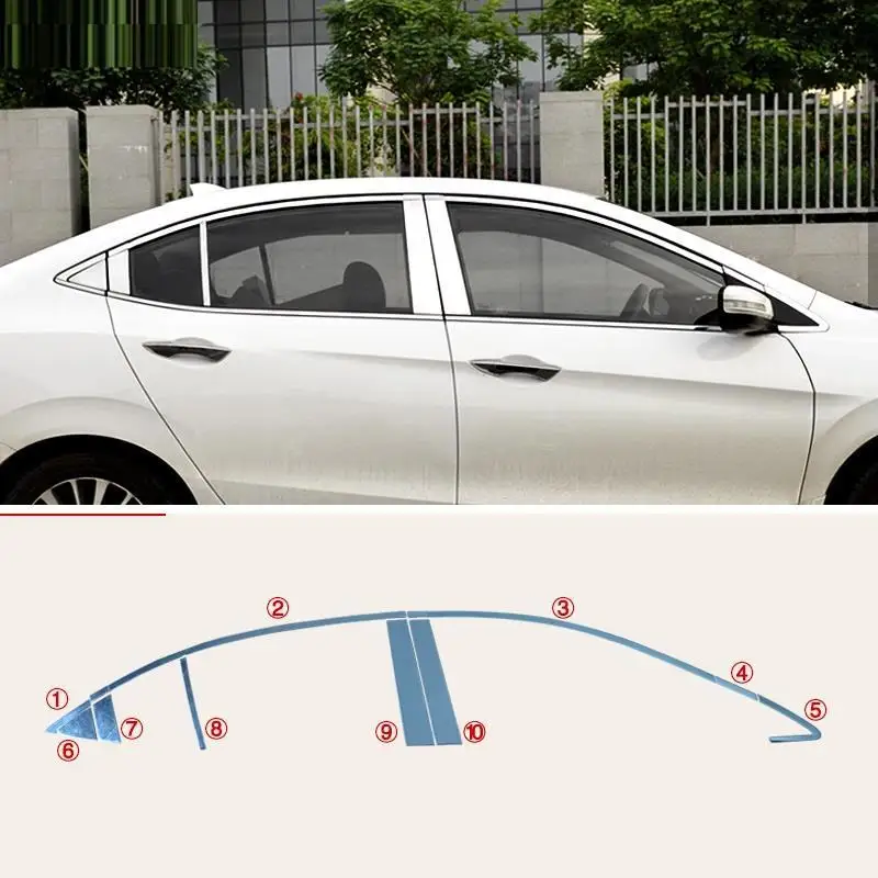 Автомобильная автомобильная дверь с зеркалом для кузова Наружные молдинги
