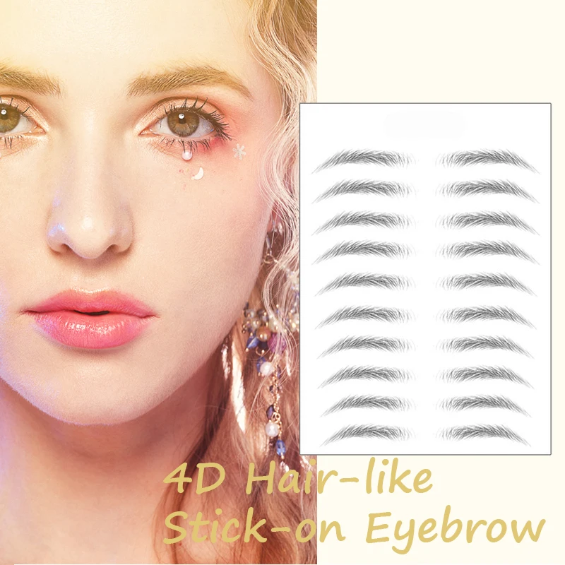 1PC Magic False Eyebrows 4D Hair-like Eyebrow Tattoo Sticker Waterproof Lasting Makeup Water-based Eye Brow Stickers Cosmetics | Красота и