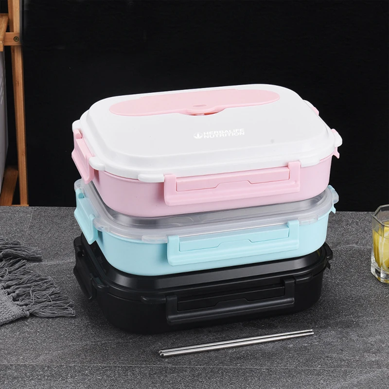 Экологичный Ланч-бокс из нержавеющей стали 304 Гербалайф Ланчбокс палочки ложка