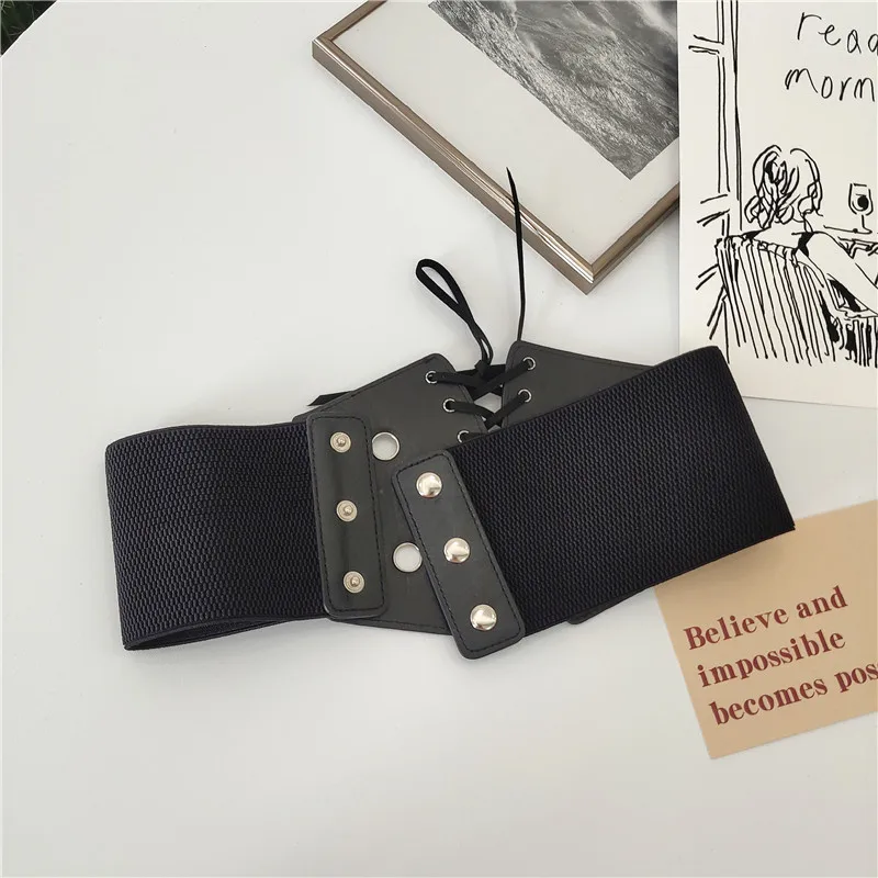 

INS Style Women's Waist Seal Lace-up Wide Belt Lace-up Body Shaping Fashion Outerwear Accessories Shirt Dress Decorative Belt