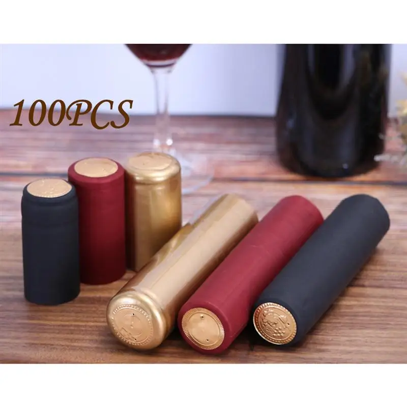 100 шт. термоусадочный ПВХ Термоусадочный Колпачок для красного вина | Дом и сад